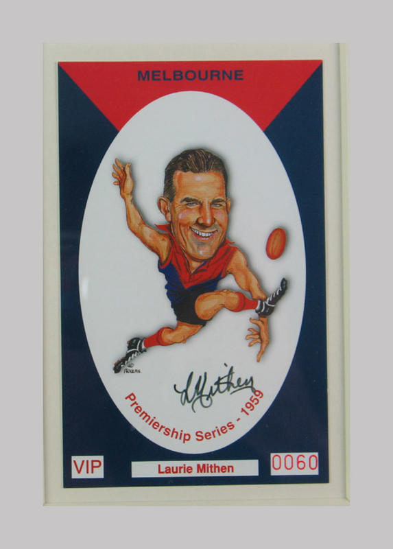 Melbourne FC 1959 Premiership commemorative trade card, Laurie Mithen