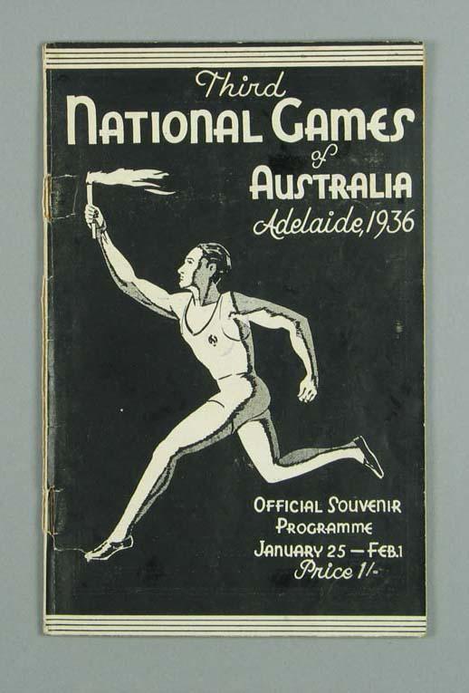Programme, 1936 National Games of Australia Australian Sports Museum