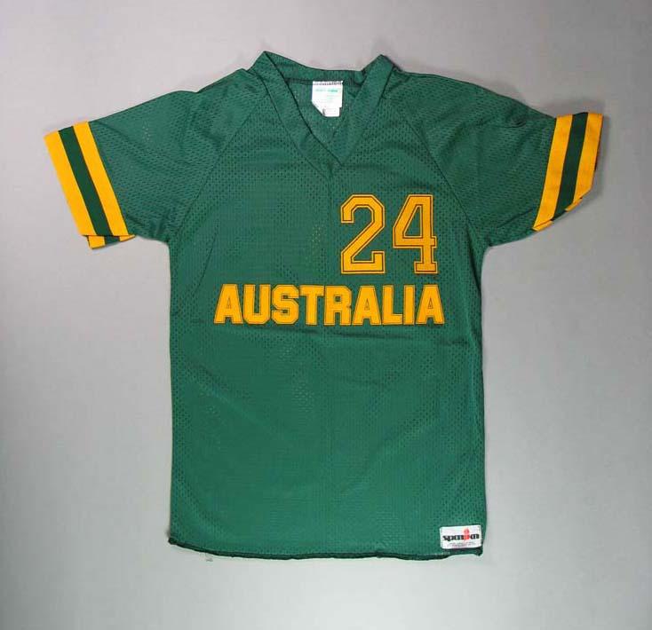 Softball uniform, worn by Australian women c1983 Australian Sports Museum