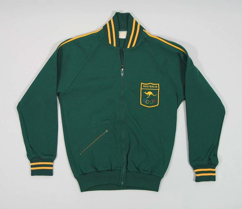 1968 Olympic Games Australian team tracksuit top, worn by Raelene Boyle