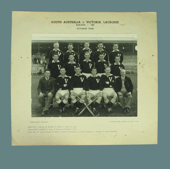 Photograph of Victorian lacrosse team, 1960 Australian Sports Museum