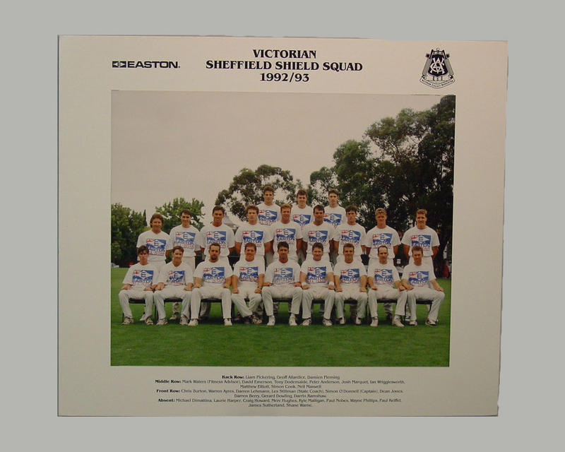 Photograph Victorian Sheffield Shield Squad 199293 Australian