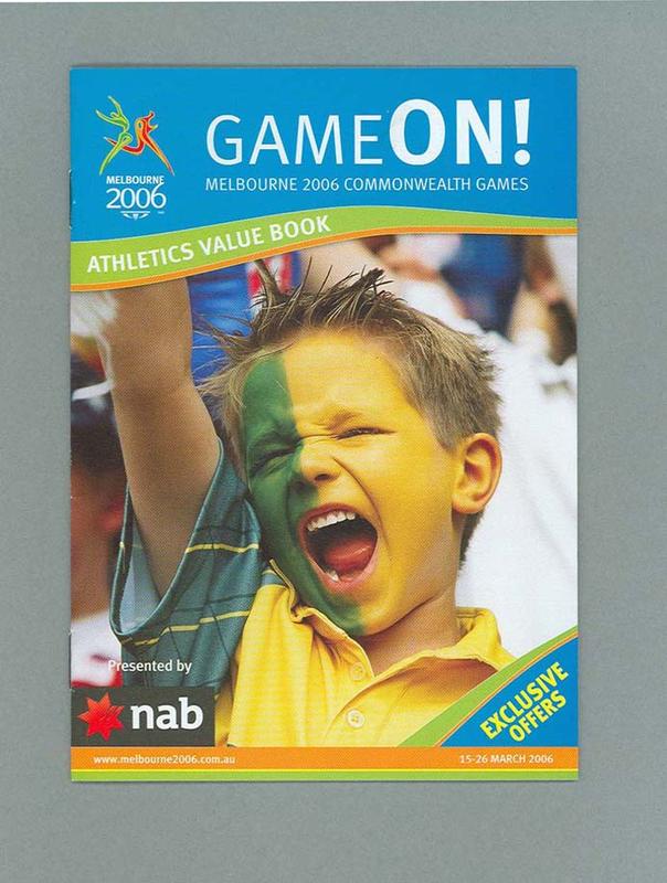 Booklet 'Game On ! Athletics Value book 2006 Melbourne Commonwealth