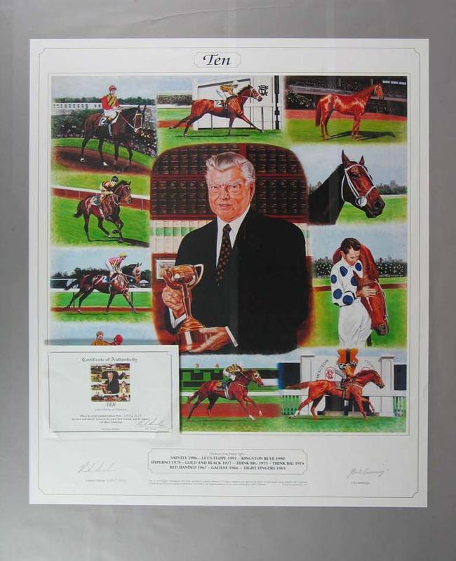 Print 'Ten' commemorating Bart Cummings training 10 Melbourne Cup