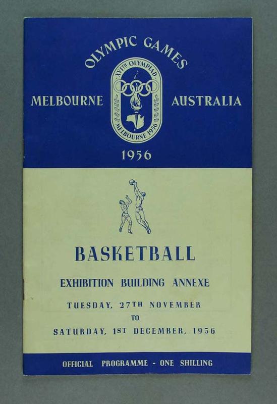 1956 Olympic Games Official Basketball Programme, Exhibition Building