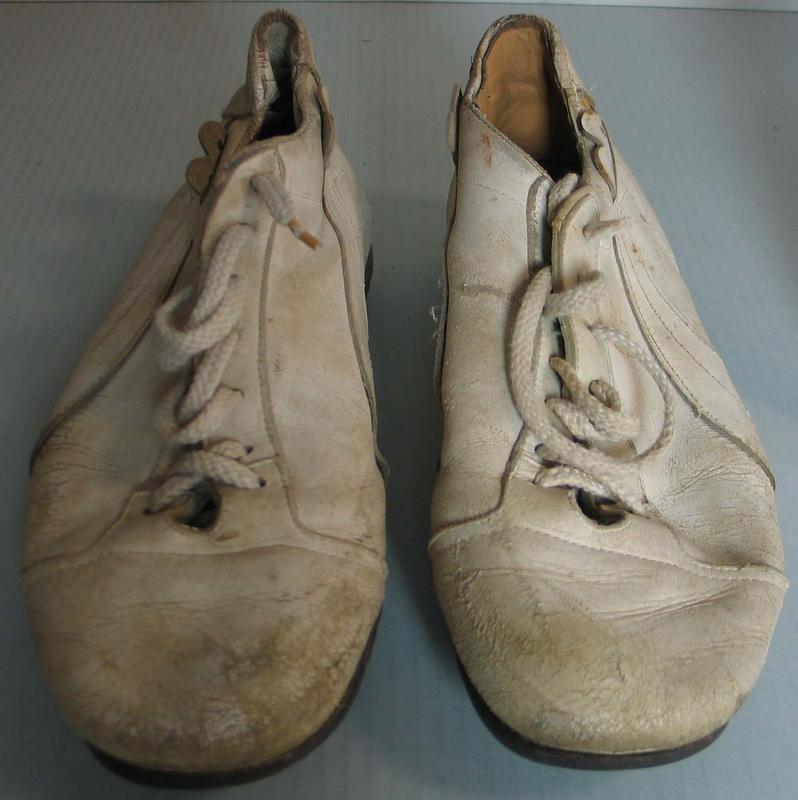 Puma cricket boots worn by Ross Edwards, 1975 Australian Sports Museum