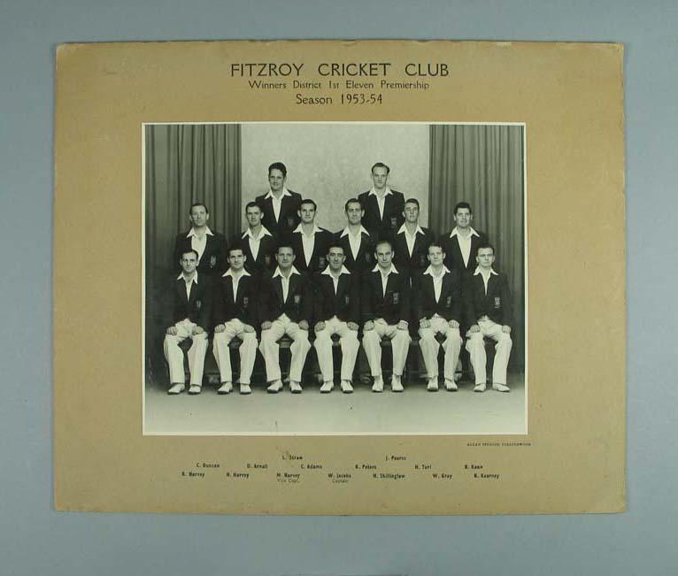 Photograph of Fitzroy Cricket Club, 195354 Australian Sports Museum