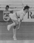 Copy negative depicting female cricketer, c1988