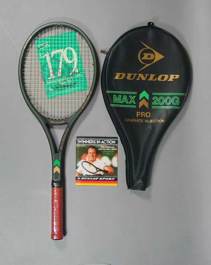 Tennis racquet manufactured by Dunlop, 