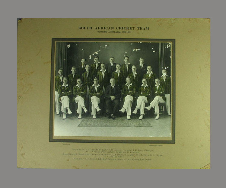 Photograph, South African Cricket Team Tour of Australia 193132