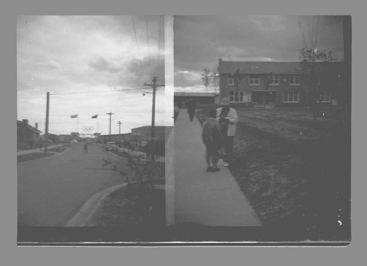 Black & white negatives, depict 1956 Olympic Games & athletics meet at