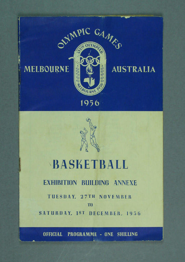 1956 Olympic Gamesl Basketball Programme Australian Sports Museum