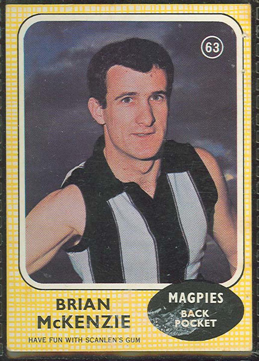 1970 Scanlens (Scanlens) Australian Football Brian McKenzie Trade Card