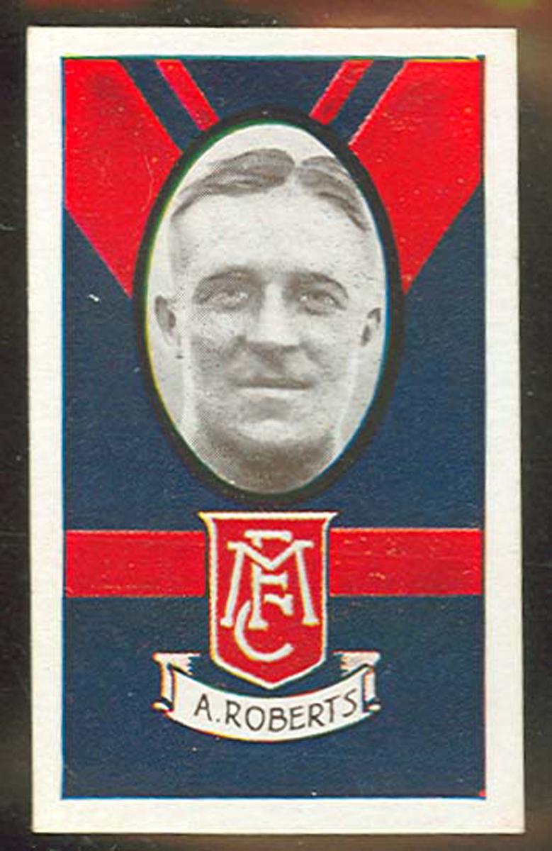 Trade card featuring Archie Roberts c1930s Australian Sports Museum