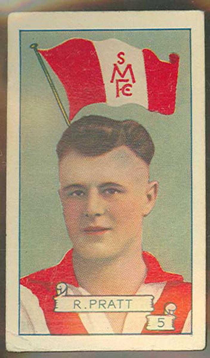 Trade card featuring Bob Pratt c1930s Australian Sports Museum