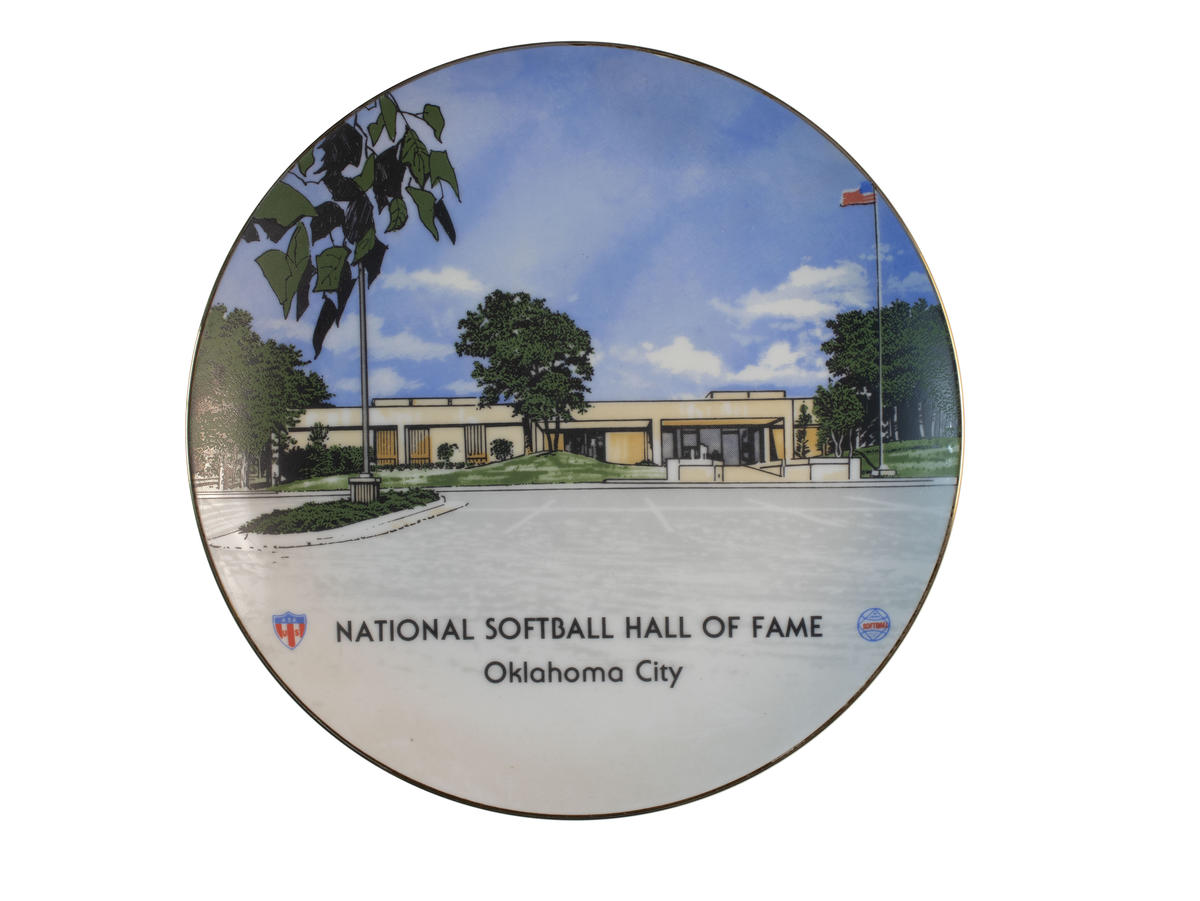 Plate, National Softball Hall of Fame, awarded to Marjorie "Midge