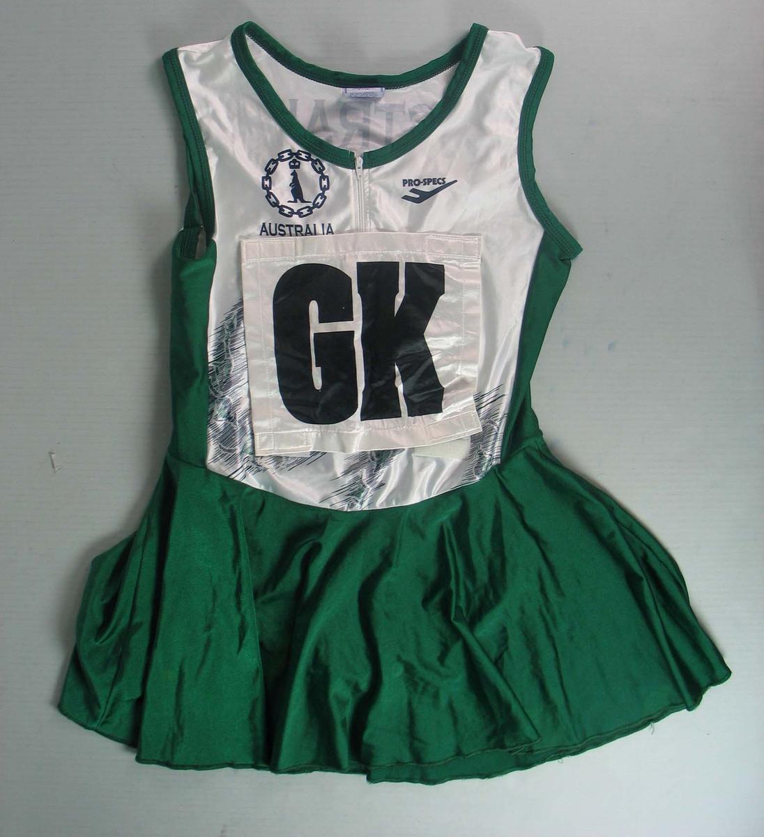 green netball dress Green Netball Dress Girls – Silver Fern main image 0