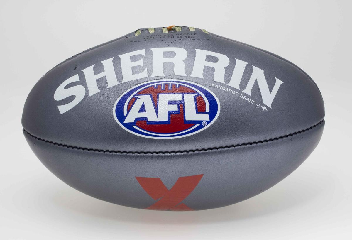 Silver Sherrin Australian football, used during the first